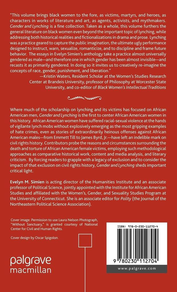 Weitere Ansicht: Gender and Lynching | Evelyn M. Simien