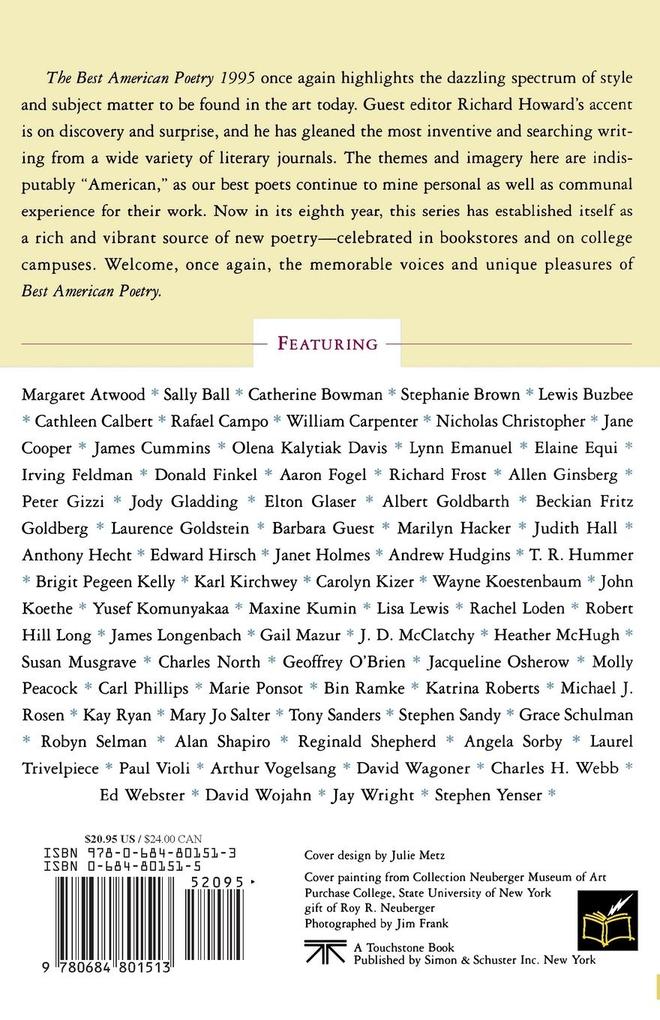 Weitere Ansicht: The Best American Poetry 1995