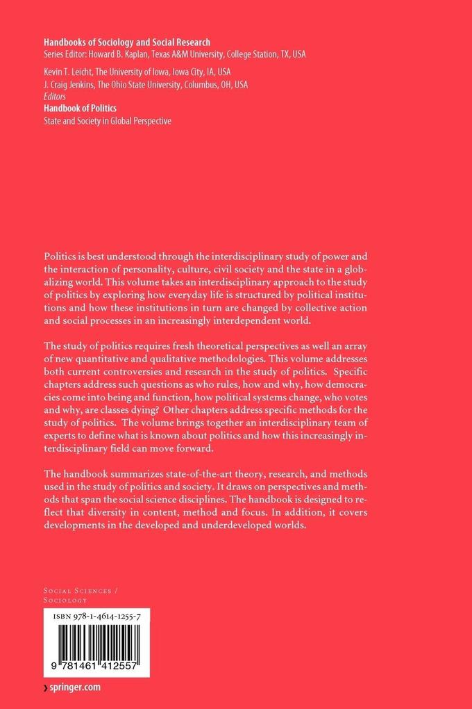 Weitere Ansicht: Handbook of Politics