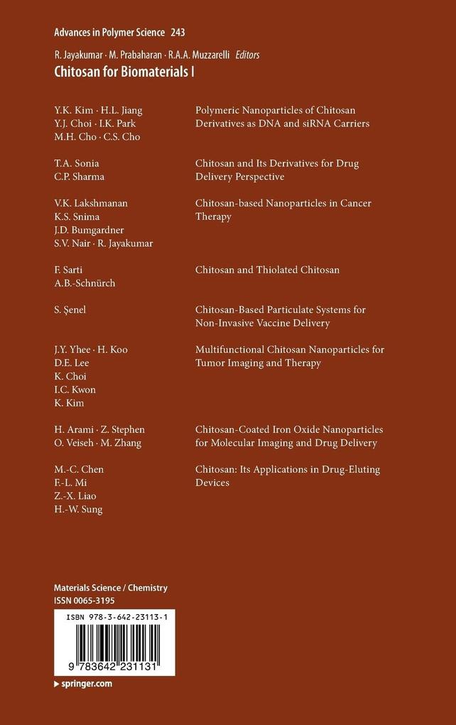 Weitere Ansicht: Chitosan for Biomaterials I