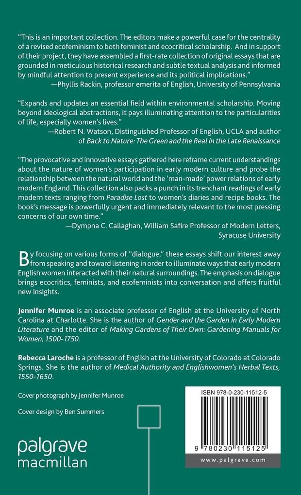 Weitere Ansicht: Ecofeminist Approaches to Early Modernity