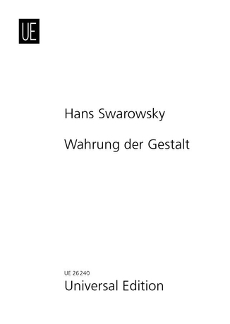 Produktbild: Wahrung der Gestalt | Hans Swarowsky