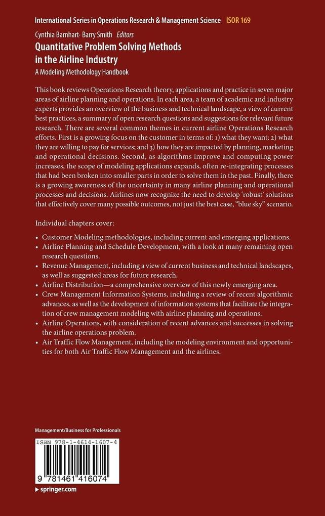 Weitere Ansicht: Quantitative Problem Solving Methods in the Airline Industry