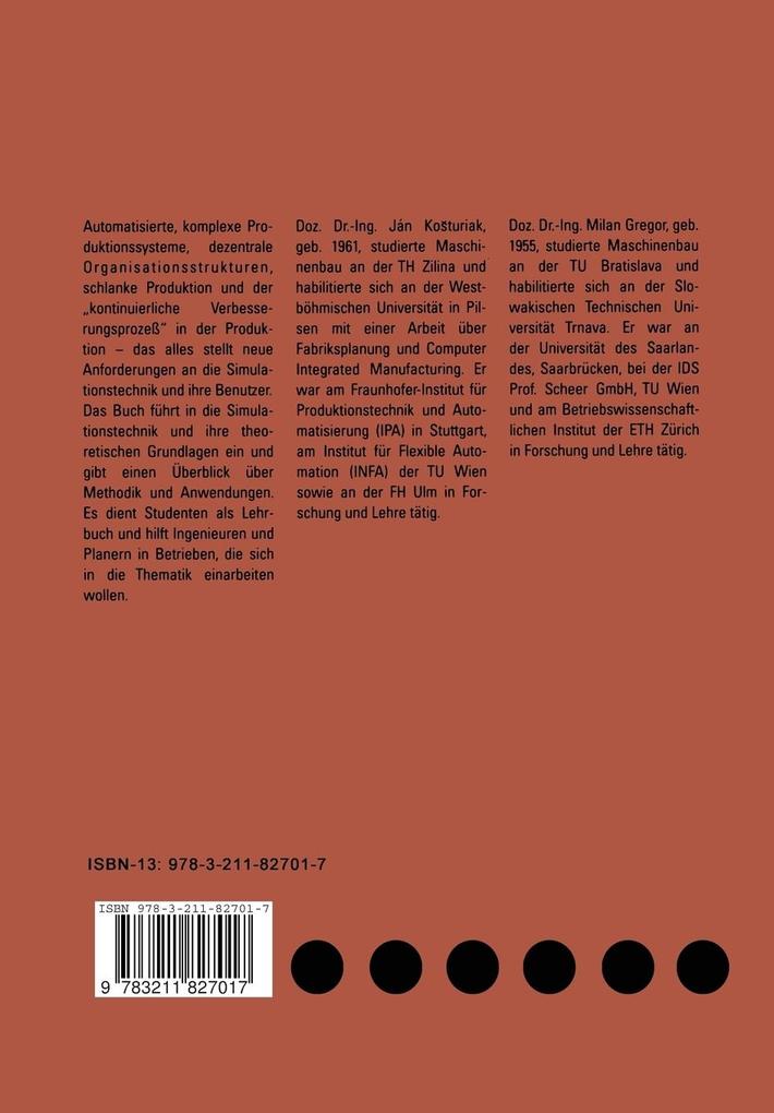 Weitere Ansicht: Simulation von Produktionssystemen | Milan Gregor, Jan Kosturiak