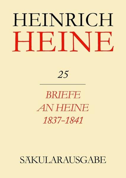 Produktbild: Briefe an Heine 1837-1841 | Heinrich Heine