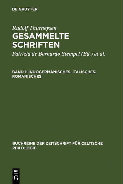 Produktbild: Indogermanisches. Italisches. Romanisches | Rudolf Thurneysen