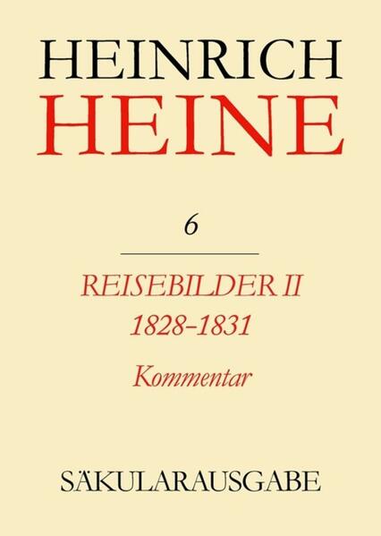 Produktbild: Reisebilder II. 1828-1831. Kommentar | Heinrich Heine