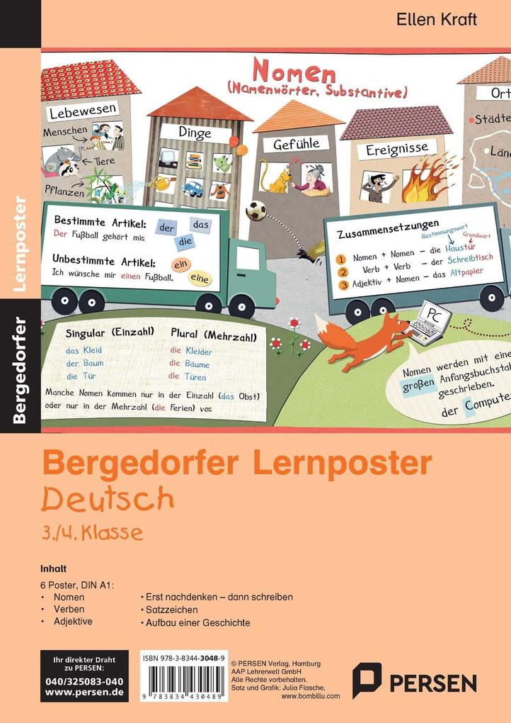 Produktbild: Lernposter Deutsch 3./4.Klasse | Ellen Kraft
