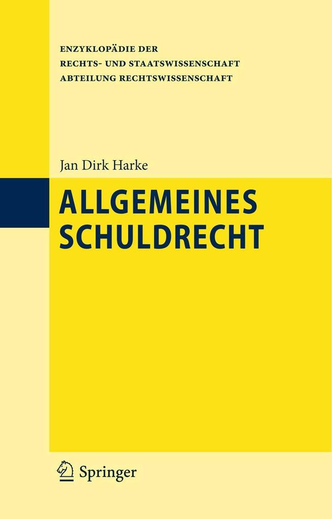Produktbild: Allgemeines Schuldrecht | Jan Dirk Harke