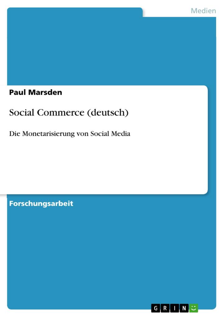 Produktbild: Social Commerce (deutsch) | Paul Marsden