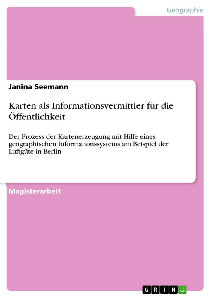 Produktbild: Karten als Informationsvermittler für die Öffentlichkeit | Janina Seemann