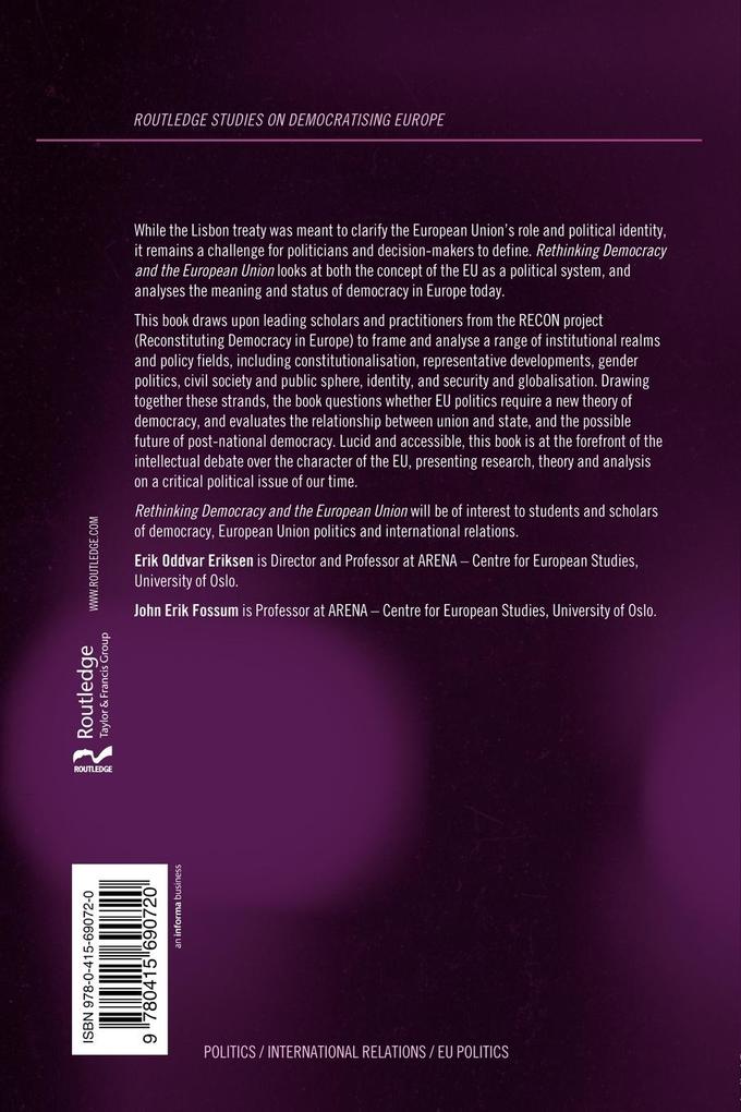 Weitere Ansicht: Rethinking Democracy and the European Union