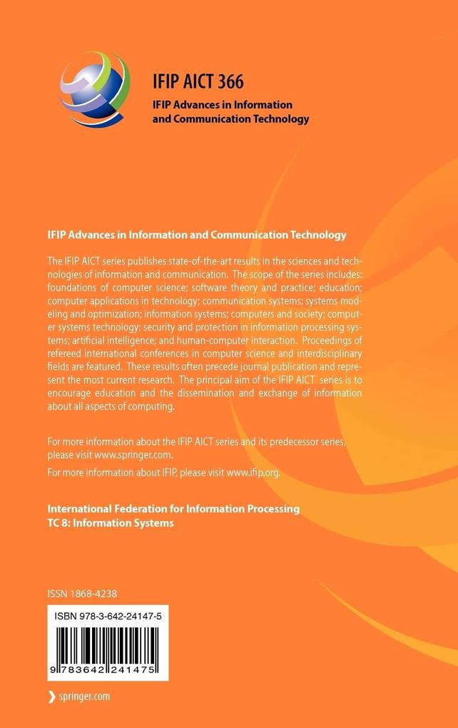 Weitere Ansicht: Governance and Sustainability in Information Systems. Managing the Transfer and Diffusion of IT