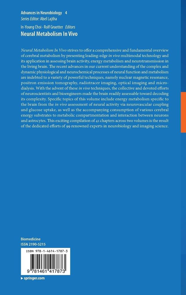 Weitere Ansicht: Neural Metabolism In Vivo