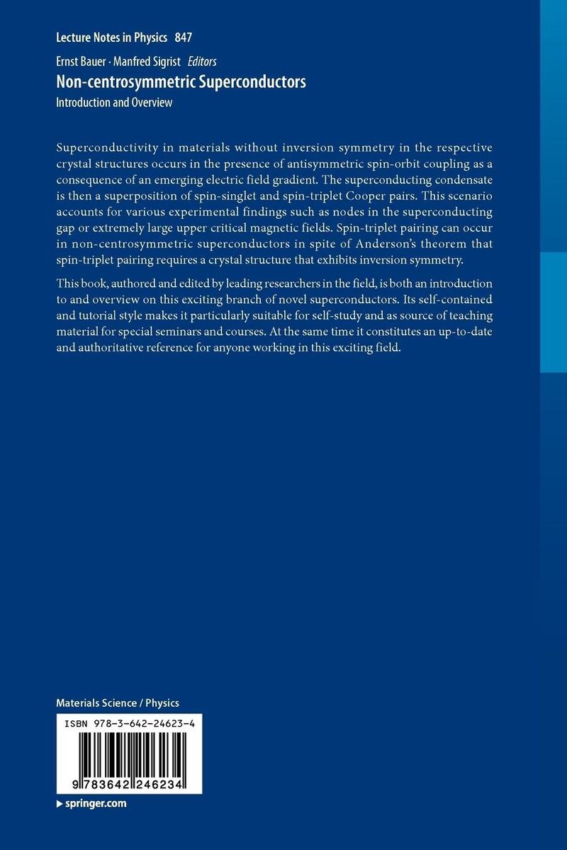 Weitere Ansicht: Non-Centrosymmetric Superconductors