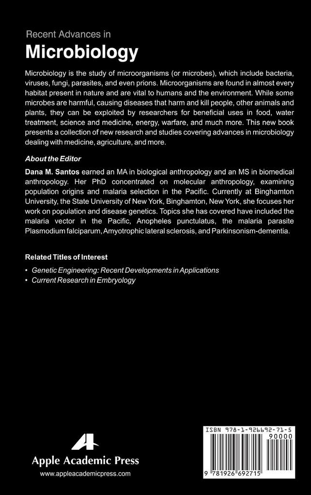 Weitere Ansicht: Recent Advances in Microbiology