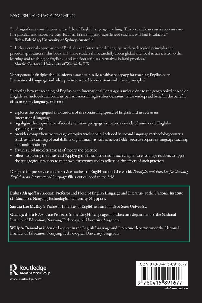 Weitere Ansicht: Principles and Practices for Teaching English as an International Language