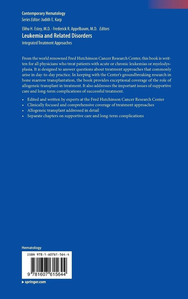 Weitere Ansicht: Leukemia and Related Disorders