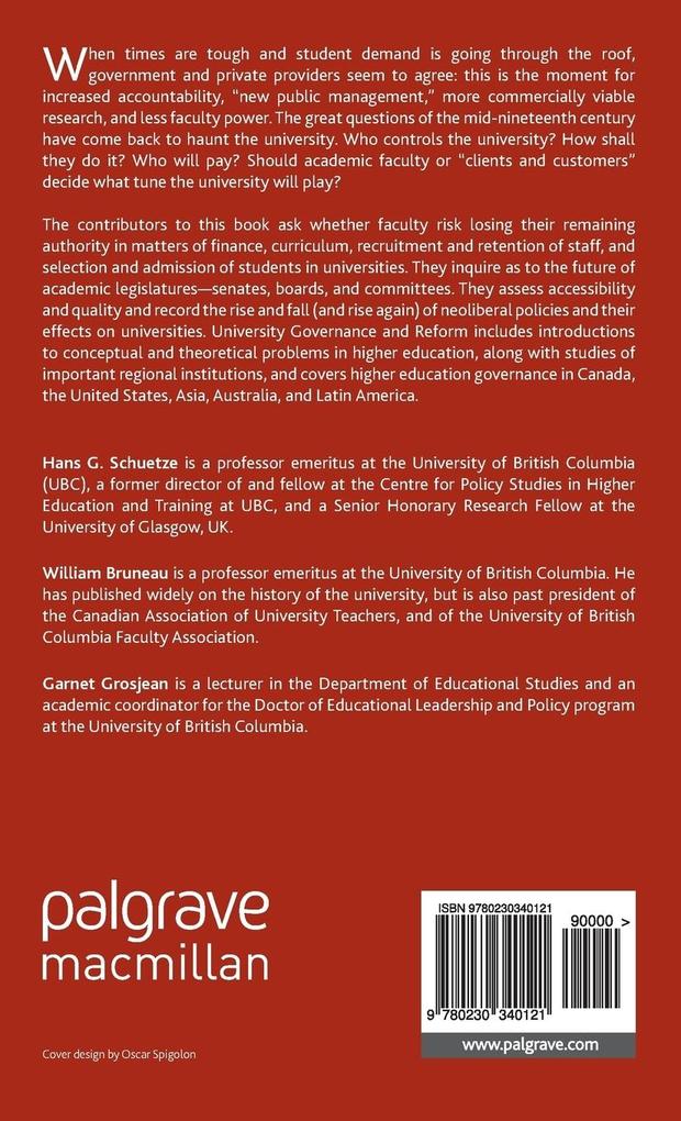 Weitere Ansicht: University Governance and Reform