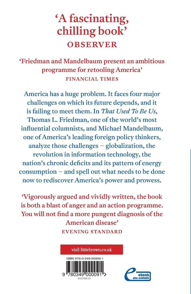 Weitere Ansicht: That Used To Be Us | Thomas Friedman, Michael Mandelbaum