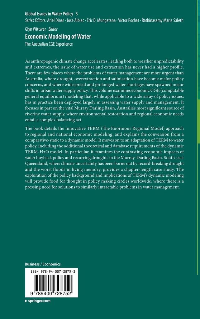 Weitere Ansicht: Economic Modeling of Water