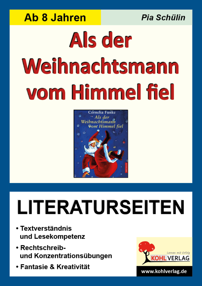 Produktbild: Cornelia Funke "Als der Weihnachtsmann vom Himmel fiel" - Literaturseiten | Pia Schülin