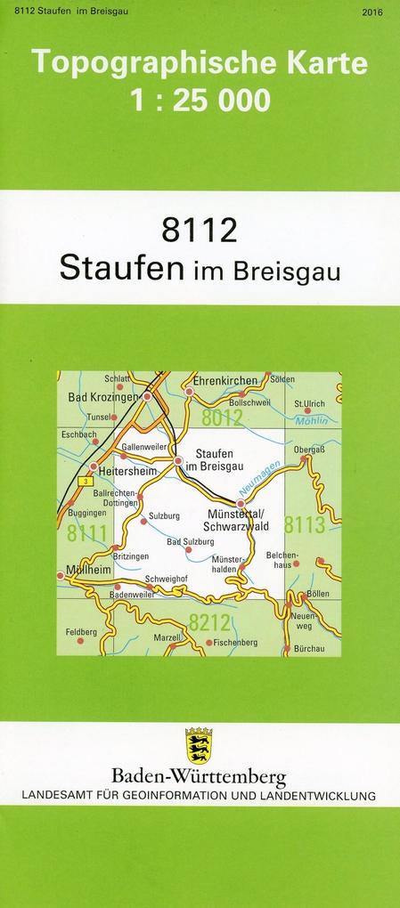 Produktbild: Topographische Karte Baden-Württemberg Staufen im Breisgau