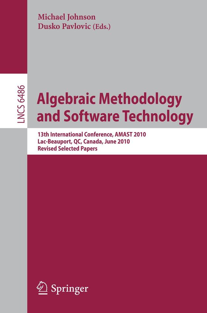 Produktbild: Algebraic Methodology and Software Technology