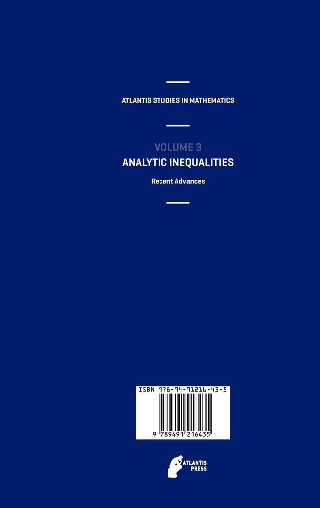 Weitere Ansicht: Analytic Inequalities | B. G. Pachpatte