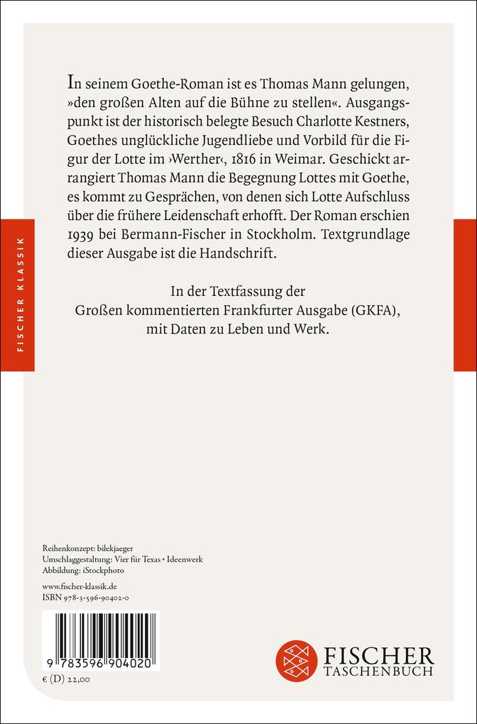 Weitere Ansicht: Lotte in Weimar | Thomas Mann
