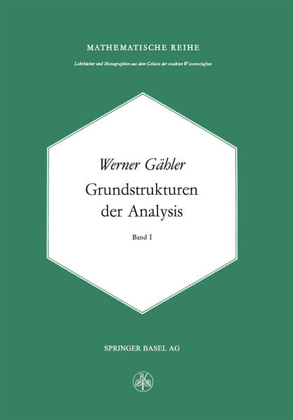Produktbild: Grundstrukturen der Analysis I | W. Gähler