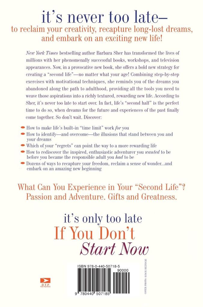 Weitere Ansicht: It's Only Too Late If You Don't Start Now | Barbara Sher