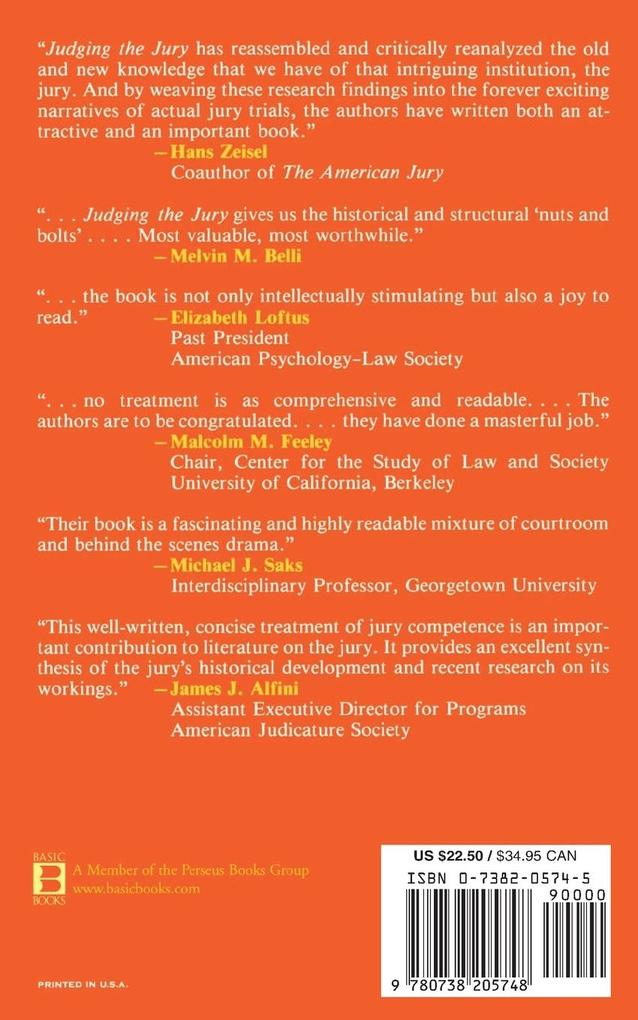 Weitere Ansicht: Judging the Jury | Valerie P Hans, Neil Vidmar