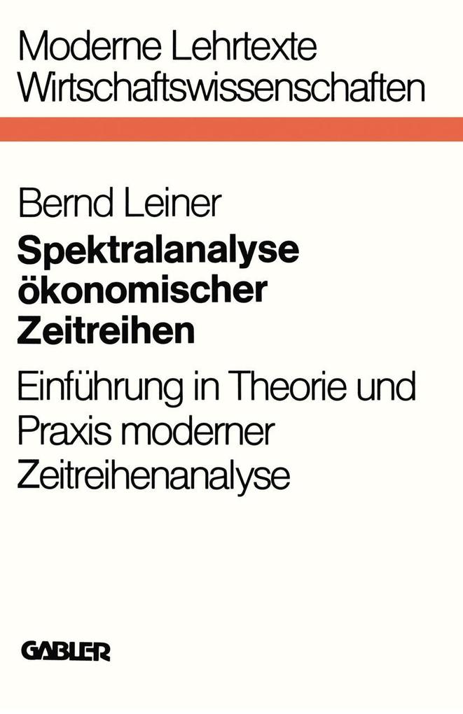 Produktbild: Spektralanalyse ökonomischer Zeitreihen | Bernd Leiner