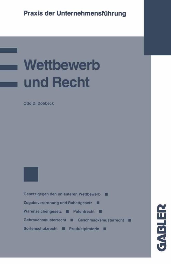Produktbild: Wettbewerb und Recht | Otto D. Dobbeck