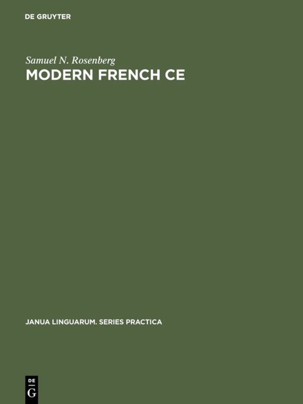 Produktbild: Modern French CE | Samuel N. Rosenberg
