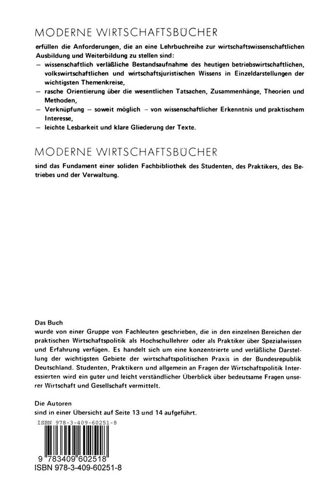 Weitere Ansicht: Praktische Wirtschaftspolitik