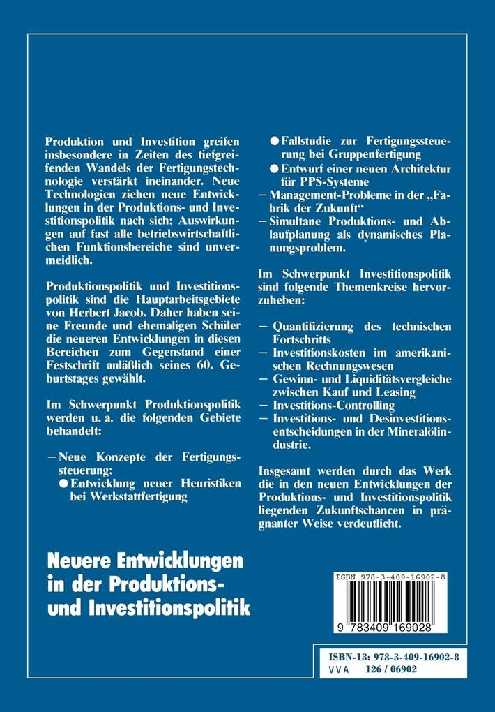 Weitere Ansicht: Neuere Entwicklungen in der Produktions- und Investitionspolitik | Herbert Adam, Dietrich Adam