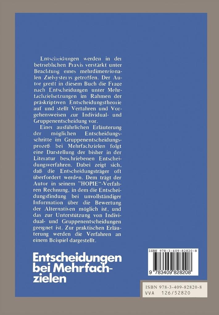 Weitere Ansicht: Entscheidungen bei Mehrfachzielen | Martin Weber