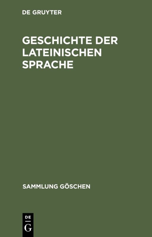 Produktbild: Geschichte der lateinischen Sprache | Albert Debrunner, Friedrich Stolz