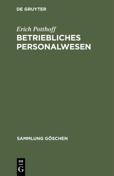 Produktbild: Betriebliches Personalwesen | Erich Potthoff