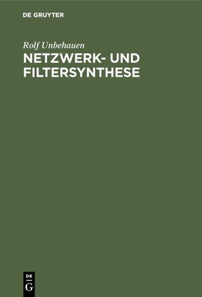 Produktbild: Netzwerk- und Filtersynthese | Rolf Unbehauen