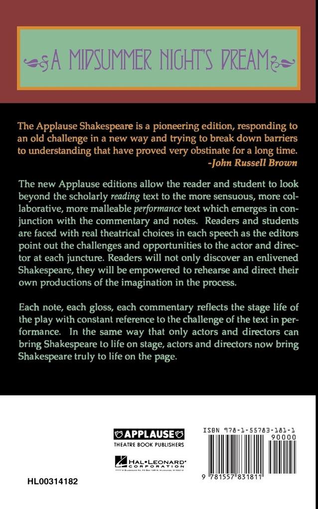 Weitere Ansicht: Midsummer Night's Dream | William Shakespeare