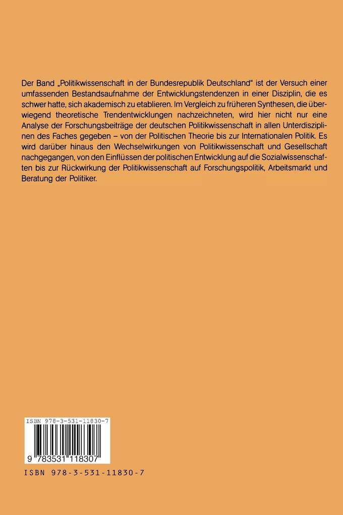 Weitere Ansicht: Politikwissenschaft in der Bundesrepublik Deutschland