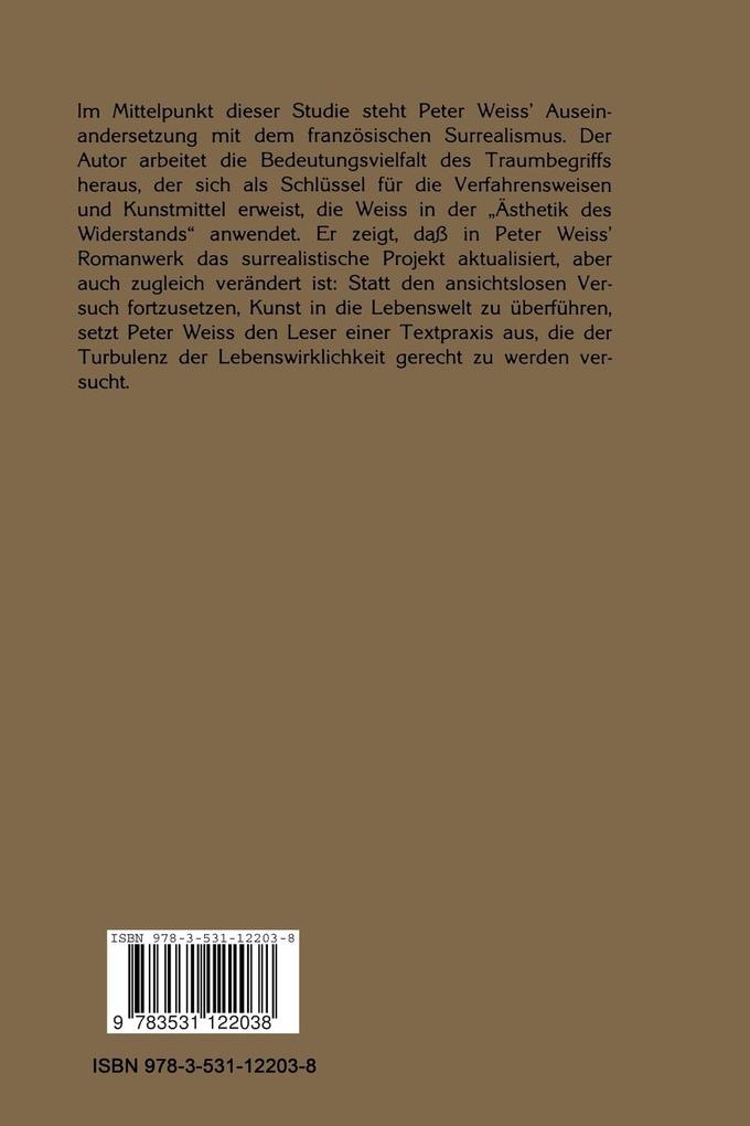 Weitere Ansicht: Peter Weiss und der Surrealismus | Christian Bommert