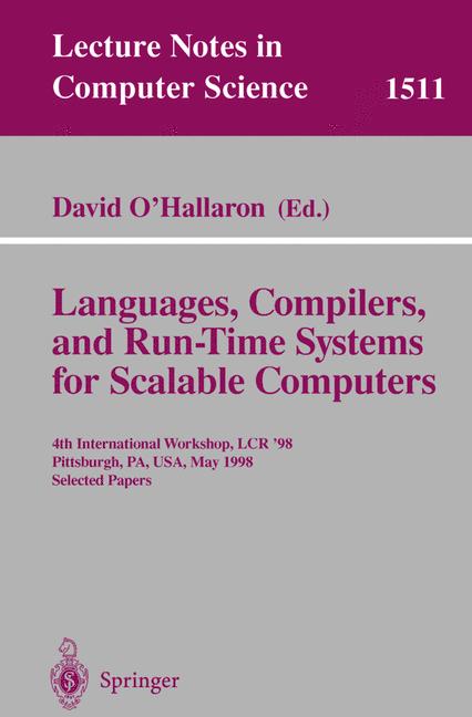 Weitere Ansicht: Languages, Compilers, and Run-Time Systems for Scalable Computers