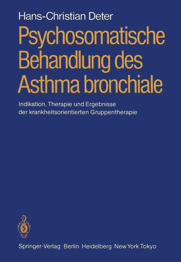 Produktbild: Psychosomatische Behandlung des Asthma bronchiale | Hans-Christian Deter