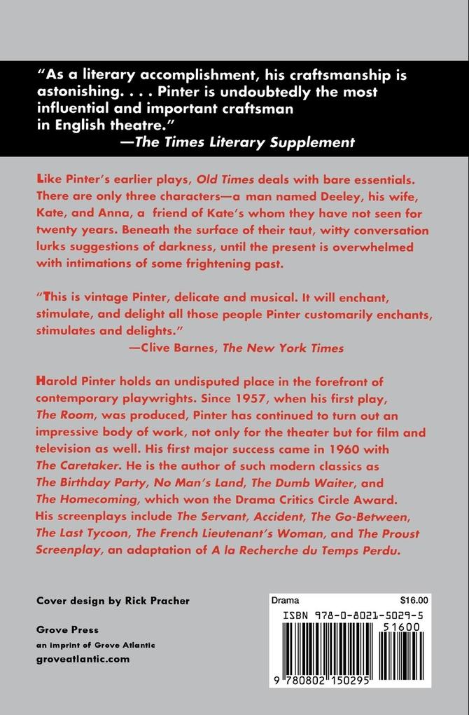 Weitere Ansicht: Old Times | Harold Pinter