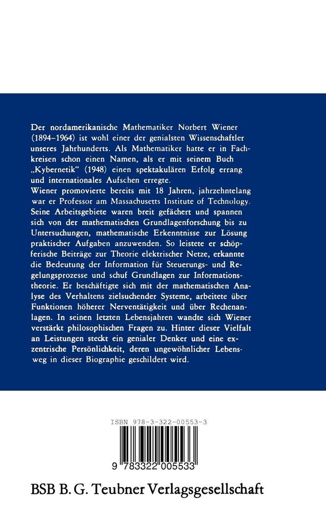 Weitere Ansicht: Norbert Wiener | Hans Joachim Ilgauds