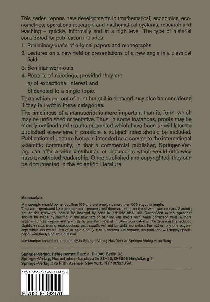 Weitere Ansicht: Convex Analysis and Mathematical Economics